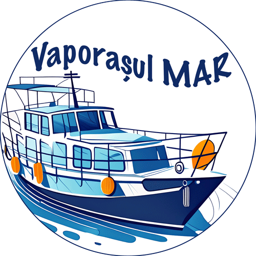 Logo Vaporașul MAR cu barcă albastră